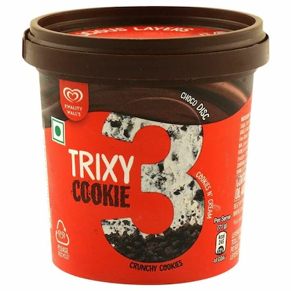 Kwality Wall's Trixy Cookie Ice Cream 110 ml (Cup)