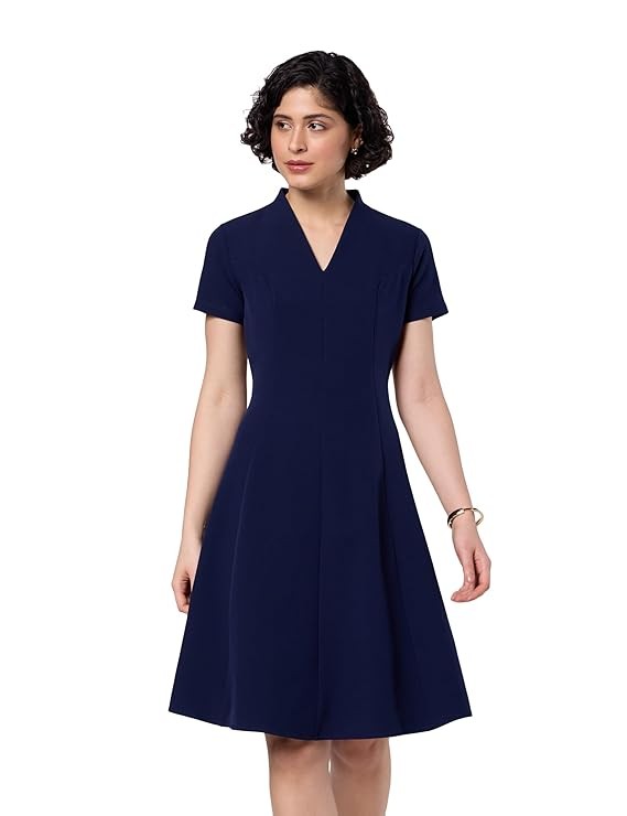 Symbol Premium Women's A-Line Flared Dress (Knee Length | Desk-to-Dinner) (Available in Plus Sizes)