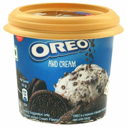 Kwality Wall's Oreo And Cream Ice Cream 100 ml (Cup)