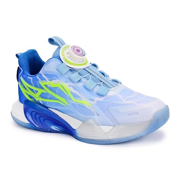 G&D Storm Unisex Kids Shoes with Soft Sole | Rotary Convenience Lock | Air Mesh Upper Breathable, Lightweight | Comfortable & Durable Stylish Indoor & Outdoor| Soft EVA Sports Shoes