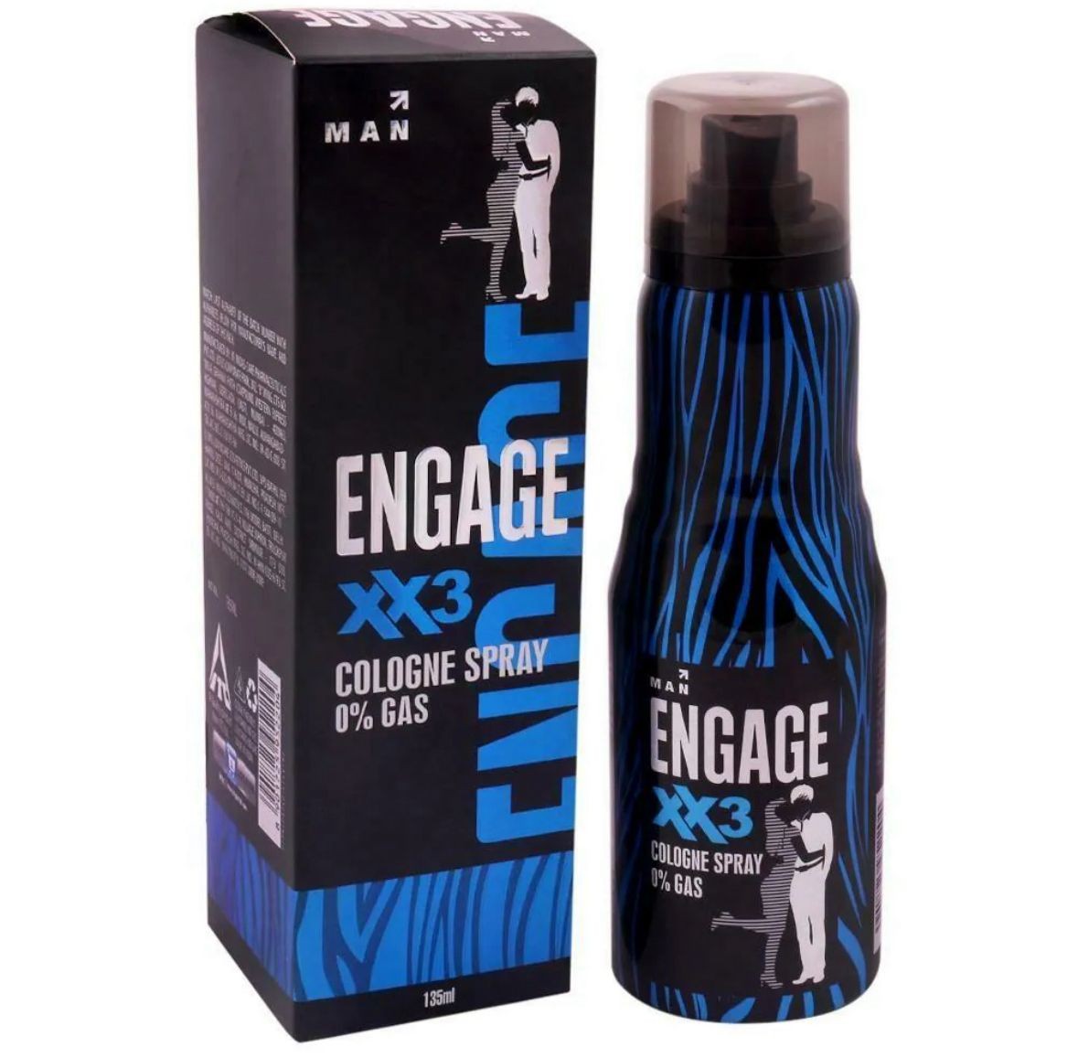 Engage XX3 Cologne Body, Skin Friendly Deodorant Spray - For Men  (135 ml)