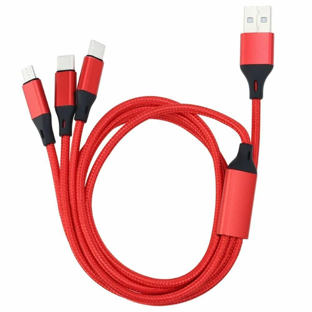 BOPUD All in One Charger Micro Data Cables 3 in 1 Charging cable can support Android, type-C and iOS mobile phone devices.This Charging Cable Is Designed For Charging The Devices Quickly.