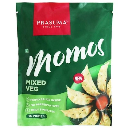 Prasuma Mix Veg Frozen Momos 15 pcs