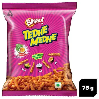 Bingo Masala Tadka Tedhe Medhe 75 g