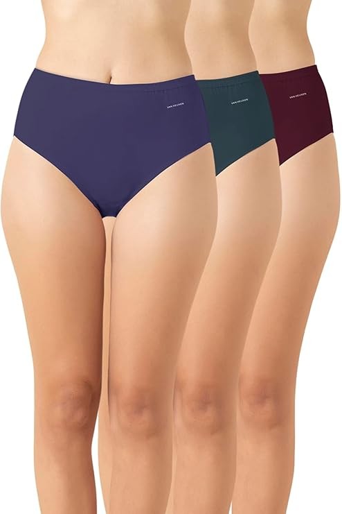 Van Heusen Women Cotton Solid Pack of 3 Hipster Panty - Anti Bacterial, Full Back Coverage (Colors May Vary)