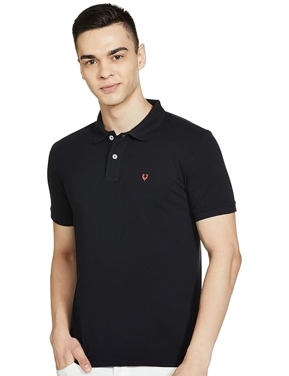 Allen Solly Men’s Polo T Shirt | Comfortable Rich Cotton Blend, Band Collar, Regular Fit | Stylish & Premium All Day Wear