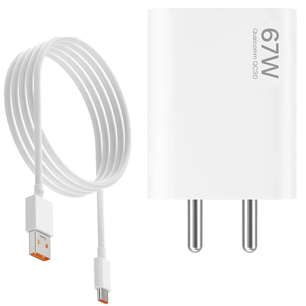 Hespa Original 67W Fast Charger with USB Type C 6A Cable Qualcomm Quick Charge 30