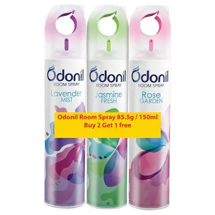 Odonil Room Freshener Spray 150 ml (Buy 2 Get 1 Free)