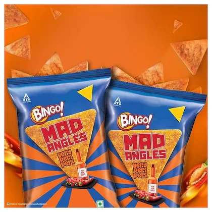 Bingo Mad Angles Very Peri Peri Chips 117 g