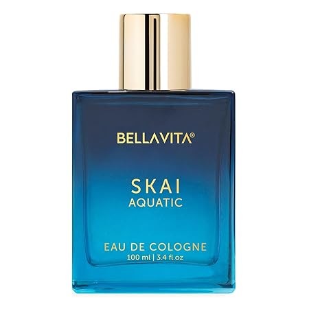 Bella Vita Luxury Skai Aquatic Unisex | Long Lasting | 100ml | Perfume for Man and Woman | Bergamot, Lavender & Patchouli | Woody & Citrus Premium Fragrance for Men and Women