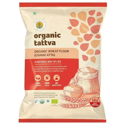 Organic Tattva Chakki Wheat Flour 5 kg