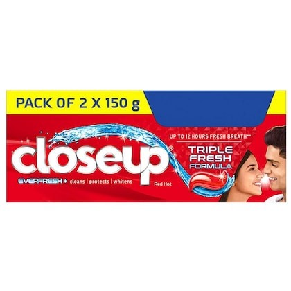 Closeup Everfresh+ Red Hot Gel Toothpaste 150 g (Pack of 2)