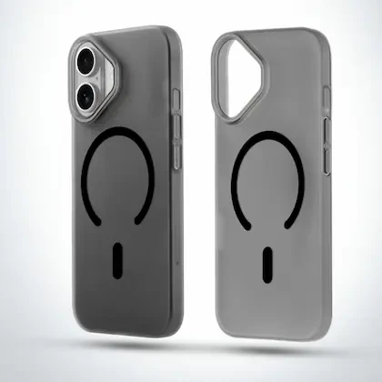 SYOTT Premium Sleek Frosted Matte Finish Back /Gray Cover Case with MagSafe Compatibility For Apple iPhone 17 | Black/Gray