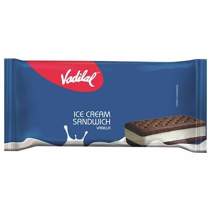Vadilal Vanilla Sandwich Ice Cream 80 ml (Pack)