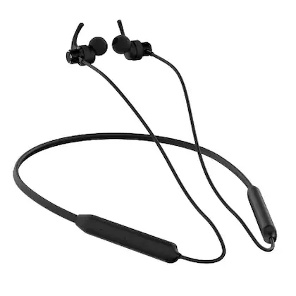 Reconnect Dank Pro Wireless Neckband, Up to 25 Hours of Playtime, Swift Charging, Multi Connect Function, Bluetooth v5.3 Black