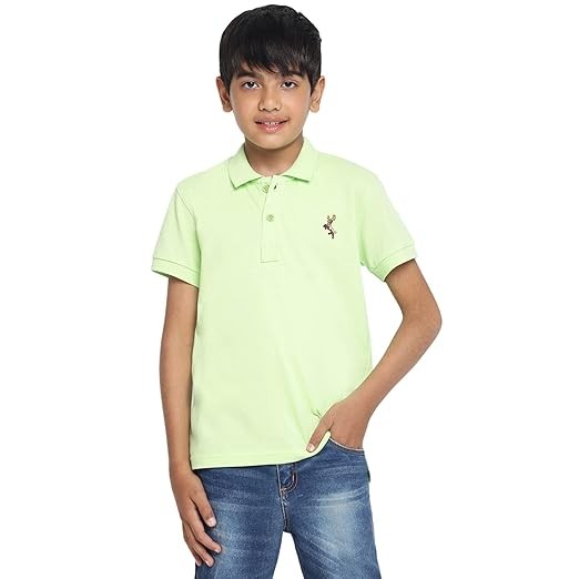 Li'l Tomatoes Boys Pique Cotton Polo T-Shirt | Classic Collar & Button Placket | Soft & Breathable Summer Wear | Casual Comfort | 3–16 Years