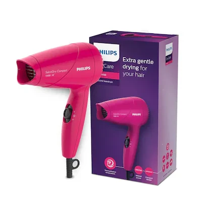 Philips 1000 Watts,Hair Dryer, 2 Heat Settings, Easy Handling HP8143/00, Pink