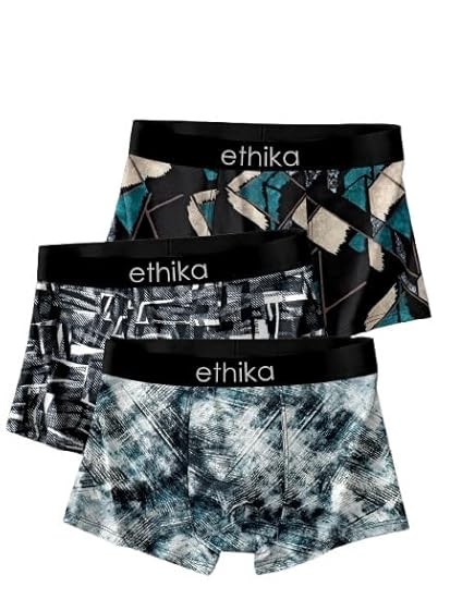 Ethika Men's Extra Thin Elastic Underwear Long Comfortable Ice Silk Breathable Comfort Brief-Boxer-Trunks Imported Material Multicolour