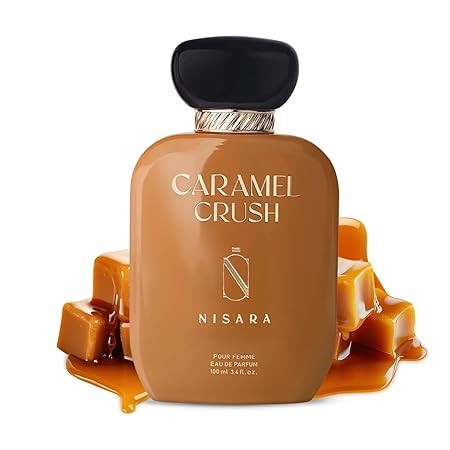 Nisara Caramel Crush Gourmet Perfume For Woman 100 ml | Long Lasting Eau De Parfum | Caramel Fragrance With | Caramel, Apple, Rose, Sugar, Vanilla | EDP Scent spray for Woman | Premium Perfume For Her