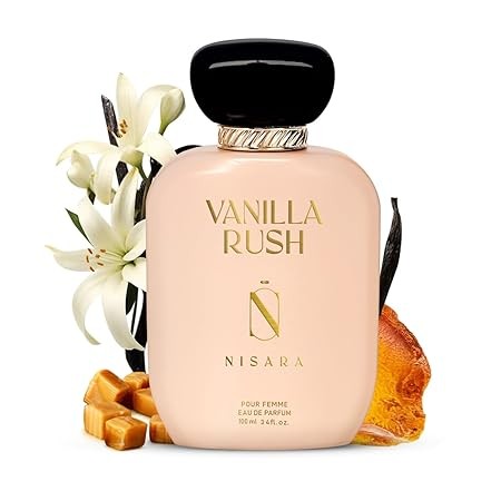 Nisara Vanilla Rush Perfume for woman 100 ml Long Lasting smell Ambery Vanilla Perfume with Orchid,Caramel, Amber, Musk, Patchouli | Eau De Parfum Spray - 100ml