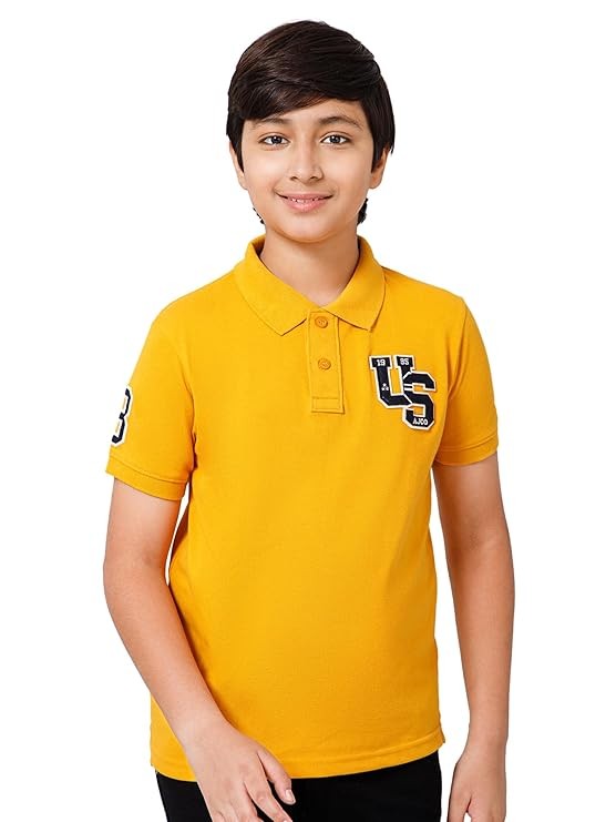 Alan Jones Clothing Boy's Cotton Regular Fit Polo T-Shirt