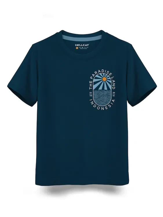 HELLCAT Trendy PGraphic Printed Typo Graphic Cotton Blend Crew Neck / Round Neck Half Sleeve T-shirt for Boys | Non Returnable