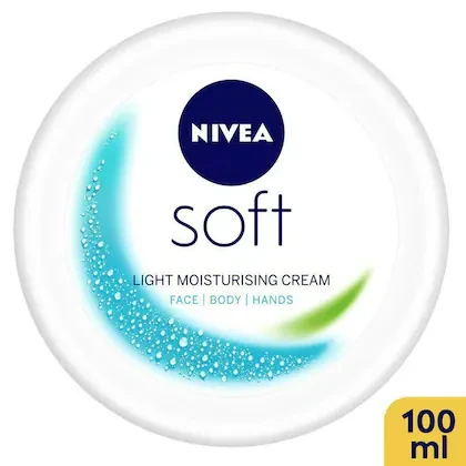 Nivea Soft Light Moisturizer Cream for Face, Hands & Body 100 ml