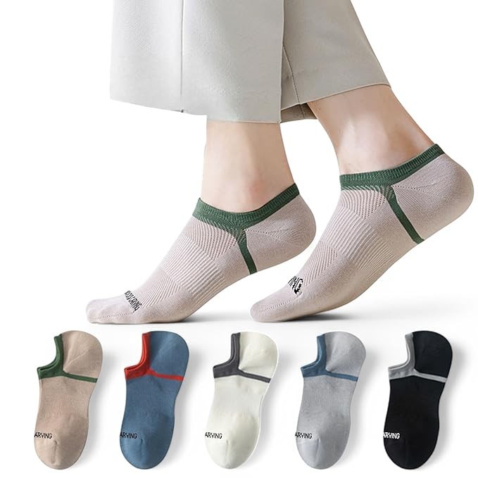 Sockscarving No Show Cotton Multi Colour Socks | Pure Premium Cotton for Men and Women Socks | Stretchable Free Size Anti Odur Sweat Free Anti Slip