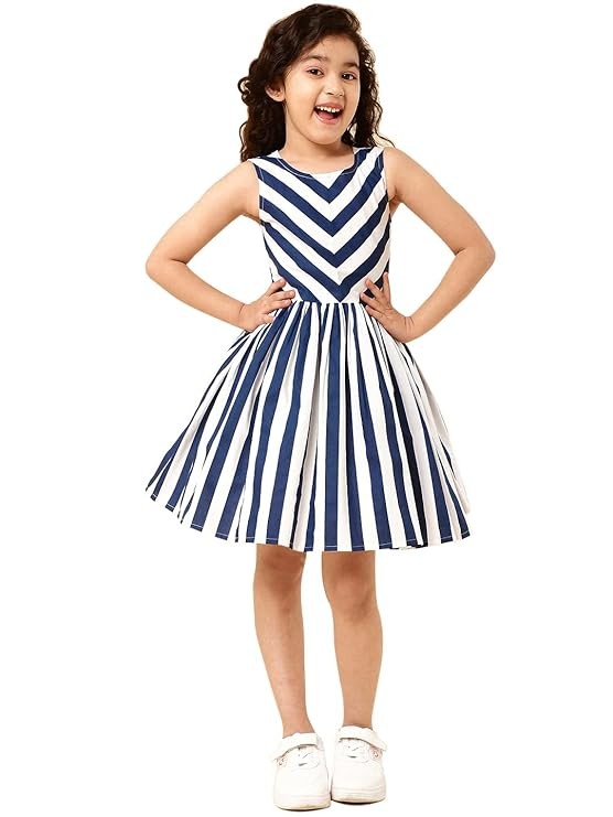 A.T.U.N. (ALL THINGS UBER NICE) A.T.U.N. Girls Striped Casual Dress