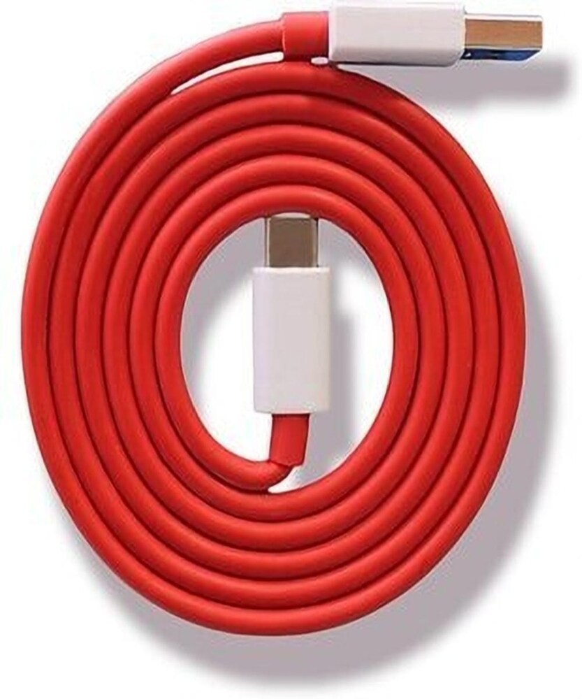 Maxxcen 33 W SuperVOOC 4 A Mobile SUPER FAST CHARGER WITH C TYPE CABLE INCLUDED A16B Charger with Detachable Cable (Red, Cable Included)