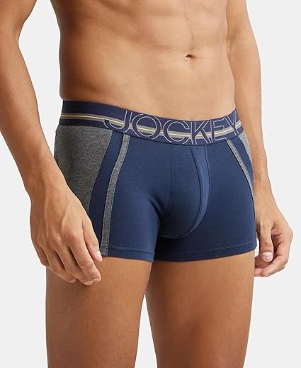 Jockey US21 Men's Super Combed Cotton Elastane Stretch Solid Trunk with Ultrasoft Waistband