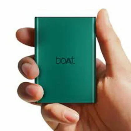 boAt Energyshroom Energyshroom PB400 Pro 20000 mAh 22.5W Pocket Size, Compact Power Bank, Fast Charging (2X Output Ports, Supports Android, iPhone, Tablets, Earbuds, etc.) (Emerald Green)
